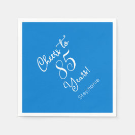 Elegant blauw gejuich voor 85 jaar 85e verjaardag servet