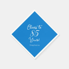 Elegant blauw gejuich voor 85 jaar 85e verjaardag servet