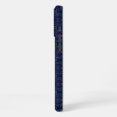 Elegant Blauw Geometrisch iPhone Hoesje (Linkerkant)