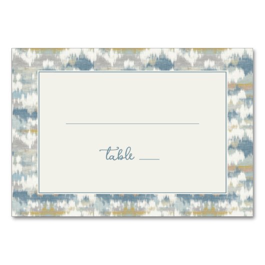 Elegant Blauw Geometrisch Kaart (Voorkant)