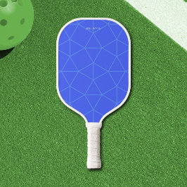 Elegant blauw geometrisch pickleball paddle