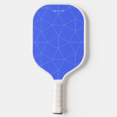 Elegant blauw geometrisch pickleball paddle (Achterkant)