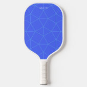 Elegant blauw geometrisch pickleball paddle (Voorkant)