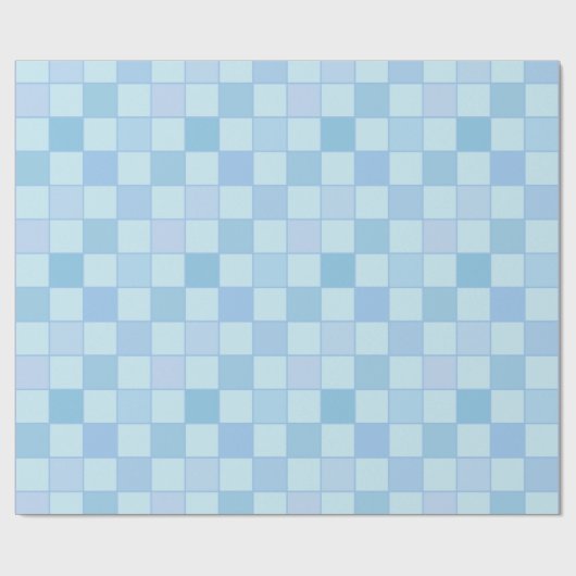 Elegant blauw geruit inpakpapier (Vlak)