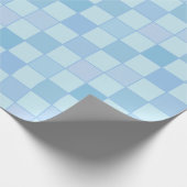 Elegant blauw geruit inpakpapier (Hoek)