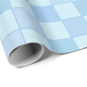 Elegant blauw geruit inpakpapier (Rol Hoek)