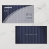 Elegant blauw gestreepte Visitekaartje (Voorkant / Achterkant)