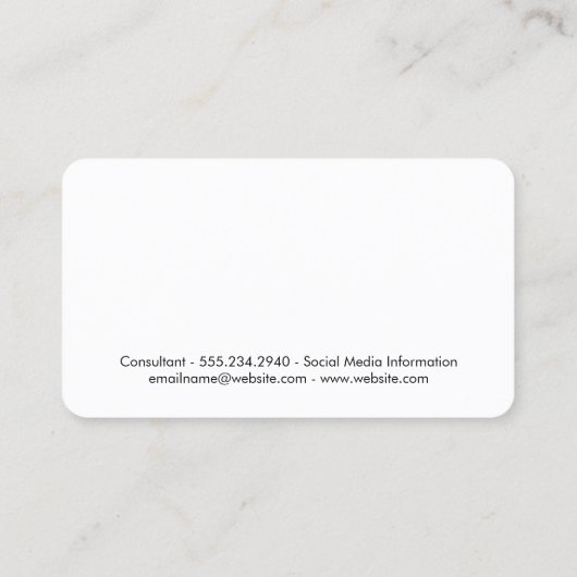 Elegant blauw gevlekt | Stripe patroon Visitekaartje (Achterkant)