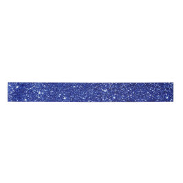 Elegant Blauw Glitter Kerstmis Satijnen Lint