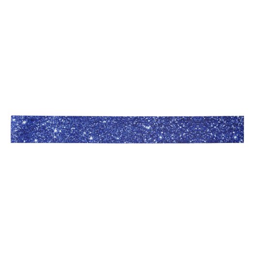 Elegant Blauw Glitter Kerstmis Satijnen Lint (Voorkant)