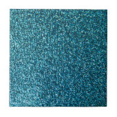 Elegant blauw glitter tegeltje (Voorkant)