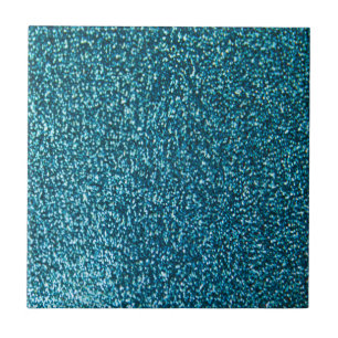Elegant blauw glitter tegeltje