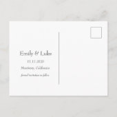 Elegant Blauw Goud Abstract Save the Date Briefkaa Aankondigingskaart (Achterkant)