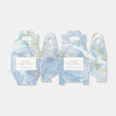 Elegant Blauw Goud Agaat Jongen Baby shower Bedankdoosjes (Uitgevouwen)