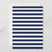 Elegant blauw goud eerste heilige communie gestree kaart (Achterkant)