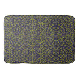 Elegant Blauw & Goud Filigraan Badmat