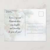 Elegant Blauw Goud Kerstballen Vakantiefeest Uitnodiging Briefkaart (Achterkant)