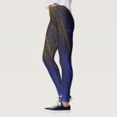Elegant blauw goud kleuren leggings (Links)