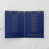 Elegant Blauw Goud Muziekseniore Recitalprogramma (Binnen)