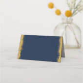 Elegant blauw goud rand plaatskaartje (Achterkant)