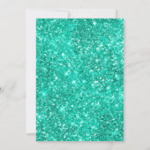 Elegant blauw goudzangfeest kaart (Achterkant)