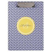 Elegant blauw Grieks zeer belangrijk geometrisch Klembord (Voorkant)