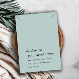 ELEGANT BLAUW GRIJS AFSTUDEREN KETTINGEN DISPLAY K PLAATSKAARTJE