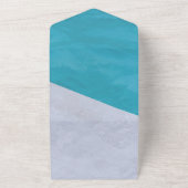 Elegant blauw grijs rustic All in One Wedding Invi All In One Uitnodiging (Buitenkant)