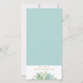 Elegant blauw groen bevestiging Bladwijzer gunst Bedankkaart (Achterkant)