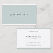 Elegant blauw groen strak Sjabloon trendy modern Visitekaartje (Voorkant / Achterkant)