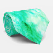 Elegant Blauw Groen Turquoise Aqua Marbled Patroon Stropdas (Opgerold)