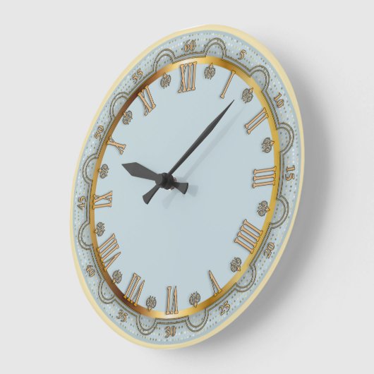 Elegant blauw grote klok (Hoek)