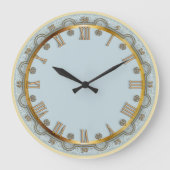 Elegant blauw grote klok (Voorkant)