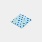 Elegant Blauw Hartpatroon Modern & Minimaal Post-it® Notes (Schuin)