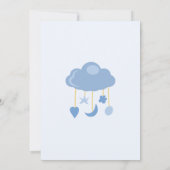 Elegant blauw Het is een Baby shower Kaart (Achterkant)