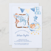 Elegant blauw Het is een Baby shower Kaart (Voorkant / Achterkant)