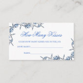 Elegant Blauw Hoeveel Kisses Jar Games Bruids Kaar Informatiekaartje (Voorkant)