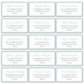 Elegant Blauw Huwelijksgast Individueel Adres Sticker (Voorkant)