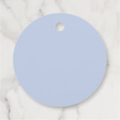 Elegant Blauw Huwelijksmonogram Bedankjes Labels (Achterkant)