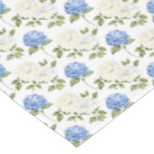 Elegant Blauw Hydragea Bloemenpatroon Tafelkleed (Gekanteld)