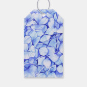 Elegant Blauw Hydrangea Bloem Bruiloft Dank u Cadeaulabel (Achterkant)