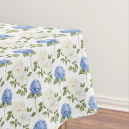 Elegant Blauw Hydrangea Bloemen Patroon Tafelkleed