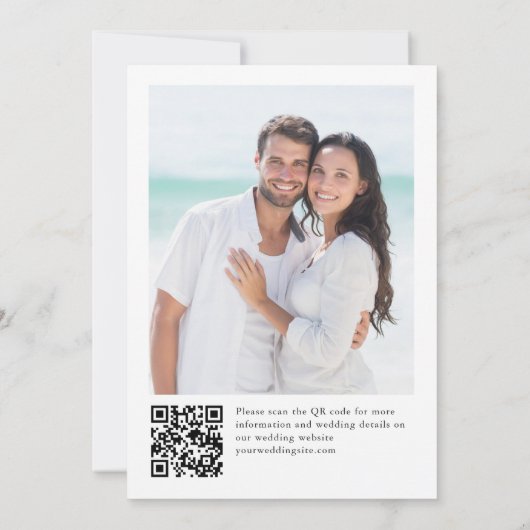 Elegant Blauw Hydrangea Blush Roze Rozen Bruiloft Kaart (Achterkant)