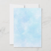 Elegant Blauw Hydrangea Bruiloft Kaart (Achterkant)