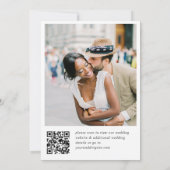 Elegant Blauw Hydrangea Bruiloft QR-code Foto Save The Date (Achterkant)
