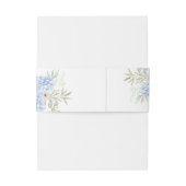 Elegant Blauw Hydrangea Bruiloft Uitnodigingen Wikkel (Achterkant Voorbeeld)