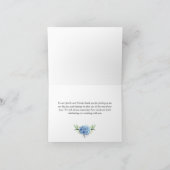 Elegant Blauw Hydrangea Eucalyptus Bloemen Eenvoud Bedankkaart (Binnen)