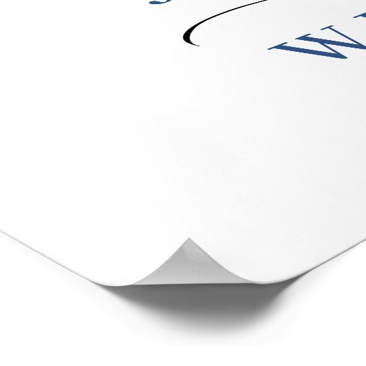 Elegant Blauw Hydrangea Eucalyptus Couple Shower Poster (Hoek)