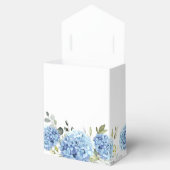 Elegant Blauw Hydrangea Eucalyptus Gift Bruiloft Bedankdoosjes (Geopend)