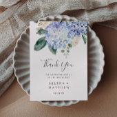 Elegant Blauw Hydrangea Printable Dank u Kaart
